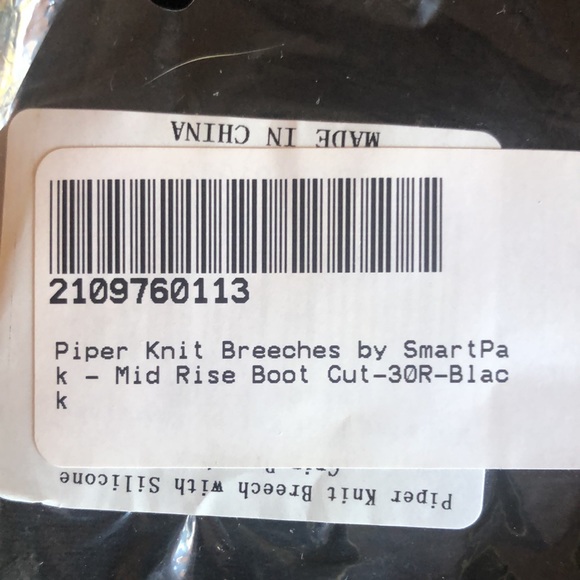 Piper knit riding breeches. 30R. Boot cut. New in pkg. black. - Picture 4 of 9